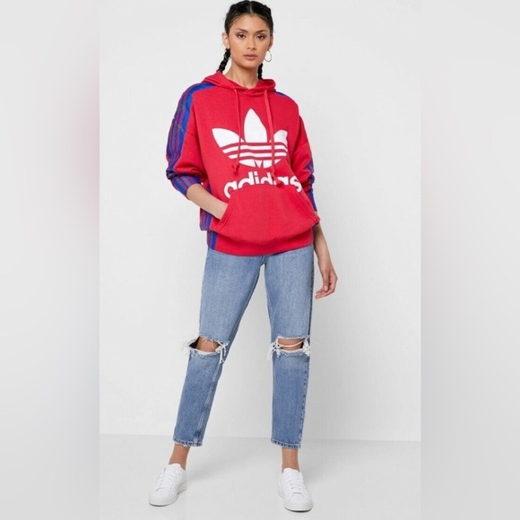 🆕 Women's Adidas Hoodie Floral. Unisex. Small - Picture 2 of 16